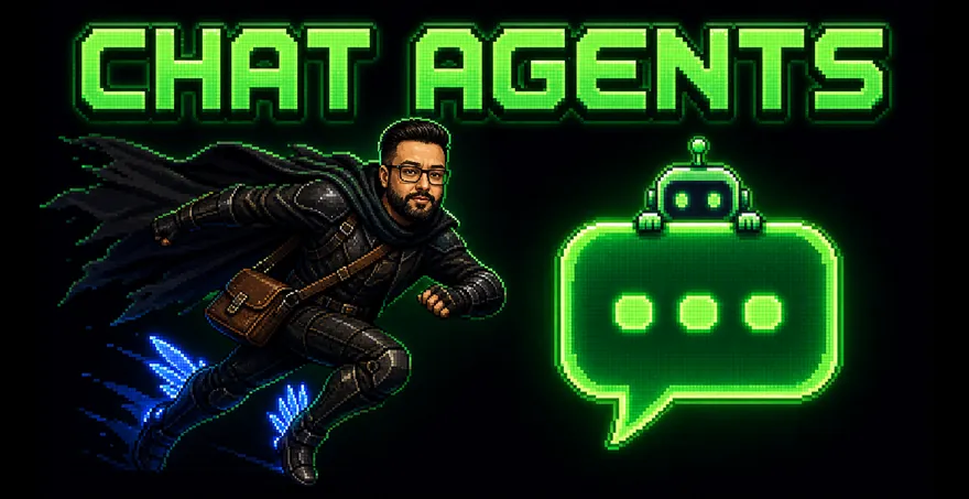An AI chat agent answering support questions, built in the Chat Agents path
